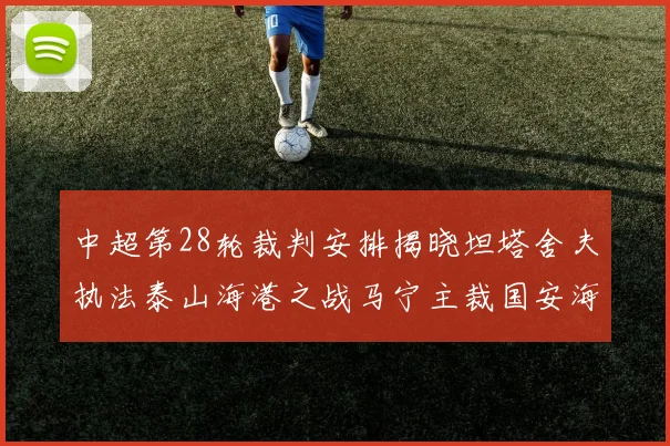 中超第28轮裁判安排揭晓坦塔舍夫执法泰山海港之战马宁主裁国安海牛对决